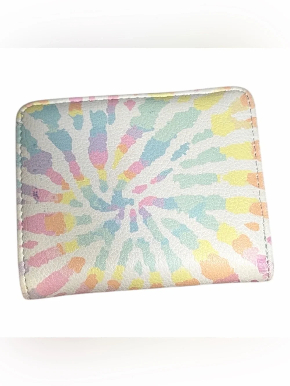 Betsey Johnson Pastel Tie-Dye Compact Wallet EUC